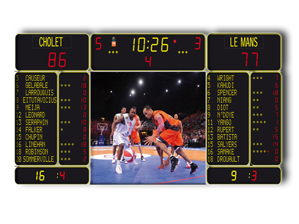 Sporta tablo basketbolam Nr. 6330 A Sporta video tablo basketbolam Nr. 6730 AV 12P